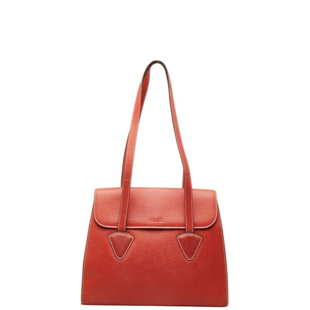 Loewe Triangle Stitch One-Shoulder Bag Handbag Red Leather Women's LOEWE